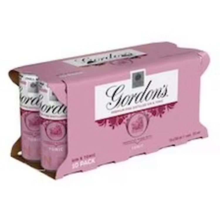 Gordon's Pink Gin & Tonic Can 5% Vol 10x250ml