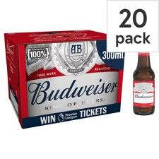 20 bottles - Budweiser – Thanet Drink Drop